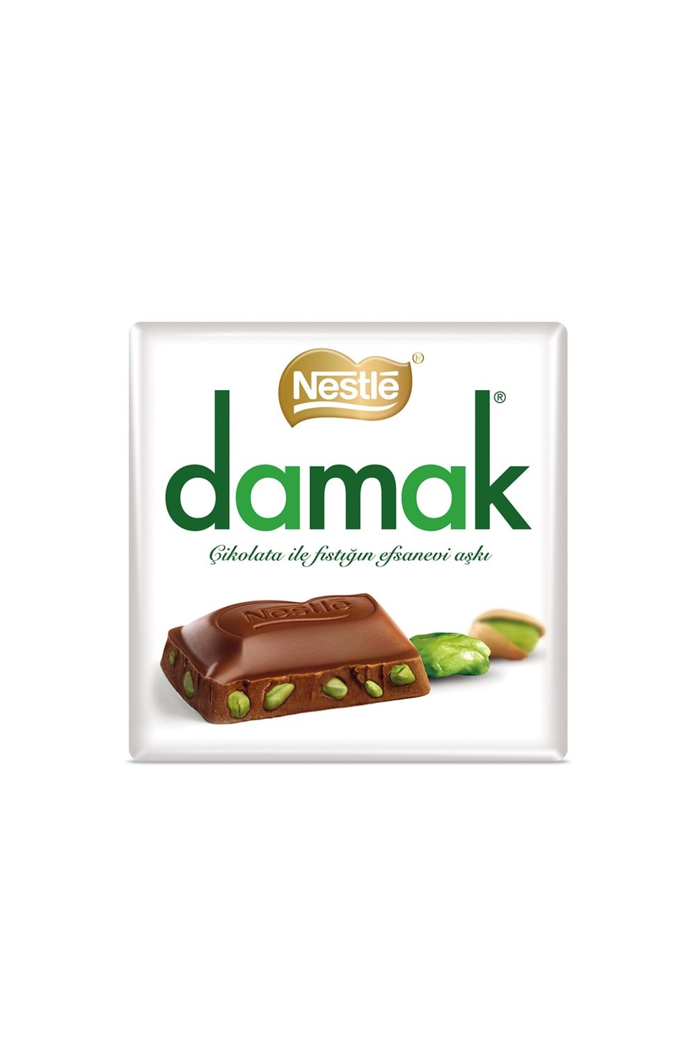 Nestle Damak Antep Fıstıklı Sütlü Kare Çikolata 60 G