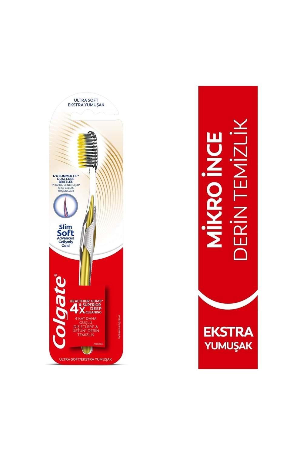 Colgate Diş Fırçası Miktro İnce Gelişmiş Gold SLİM SOFT 4X DERİN TEMİZLİK
