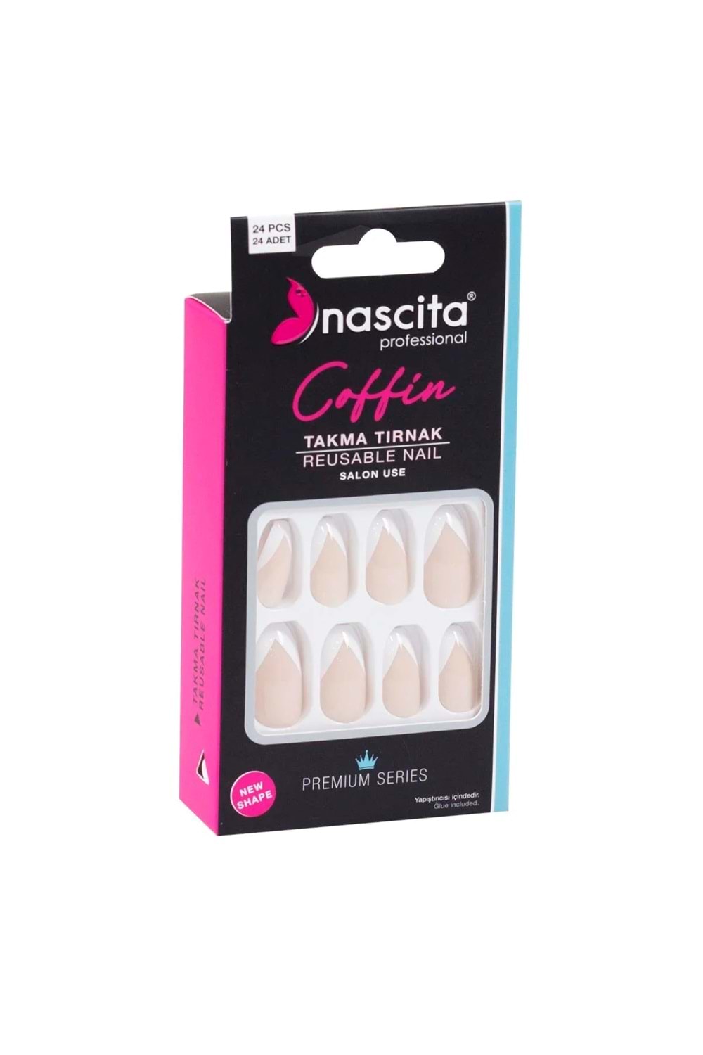 Nascita 24'lü Coffin Renkli Takma Tırnak - 144