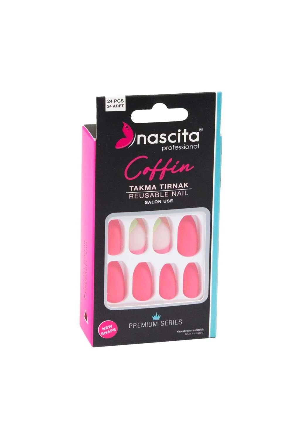 Nascita 24'lü Coffin Renkli Takma Tırnak - 148