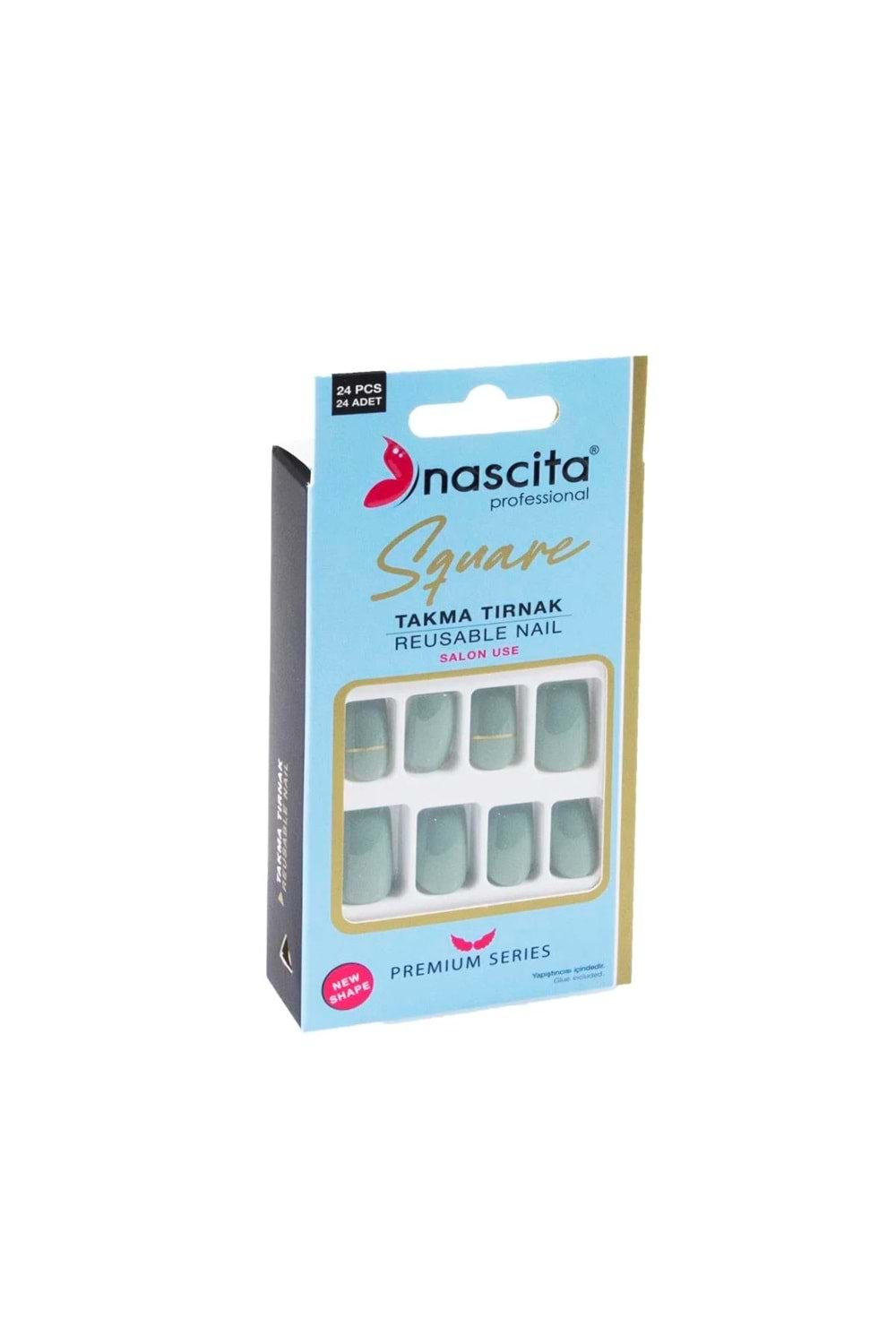 Nascita 24'lü Square Renkli Takma Tırnak - 162