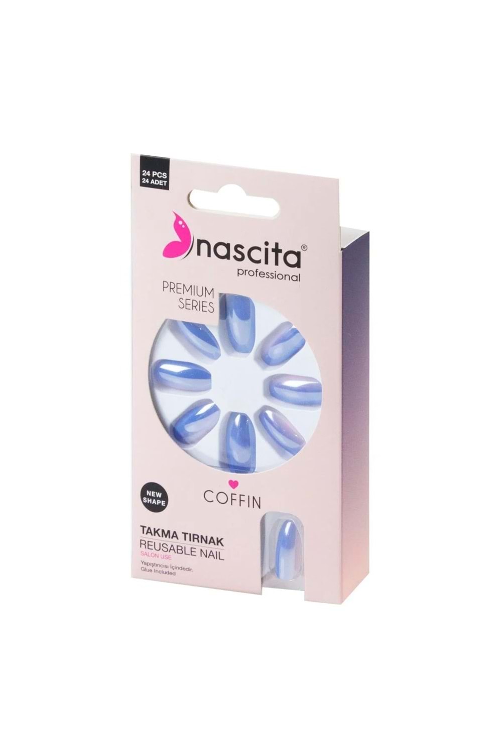 Nascita 24'lü Coffin Renkli Takma Tırnak - 183