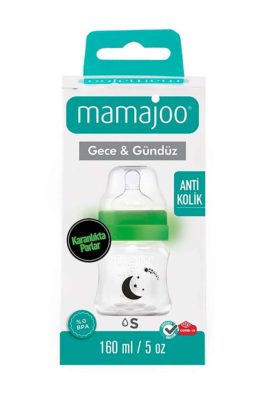 Mamajoo Gece & Gündüz Biberonu 160 ml Şeffaf