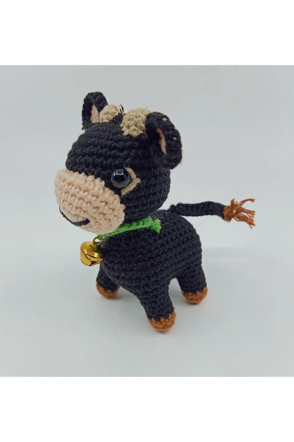 Amigurumi Organik Örgü Boğa Anahtarlık