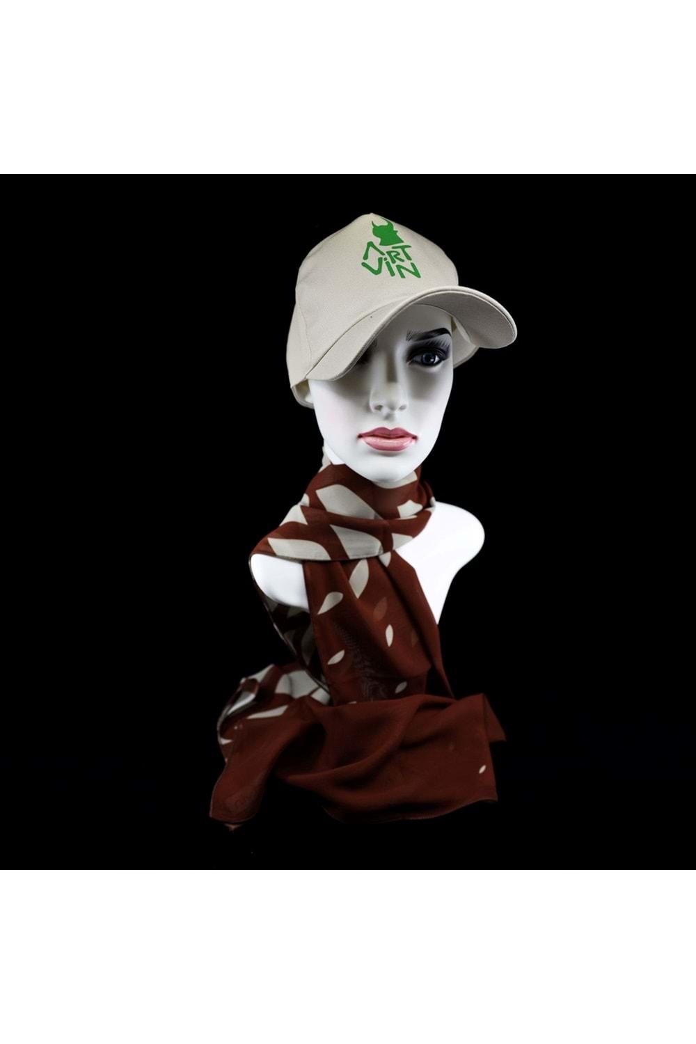 Artvin Zambağı Şifon Fular Kahverengi 35X165 Cm