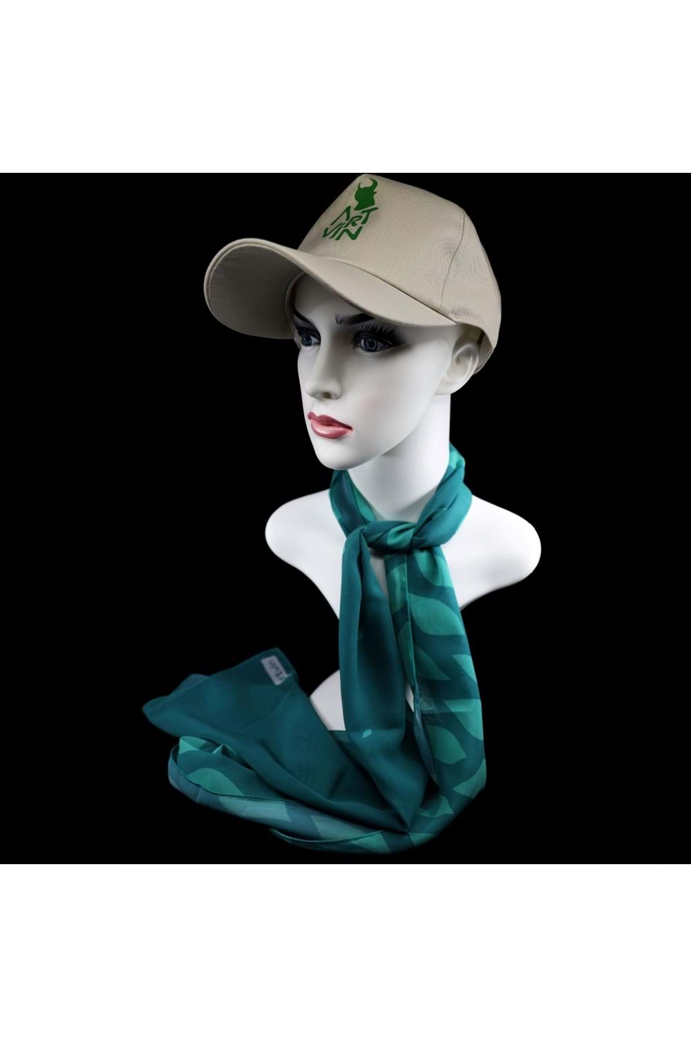 Artvin Zambağı Şifon Fular Turkuaz 35X165 Cm