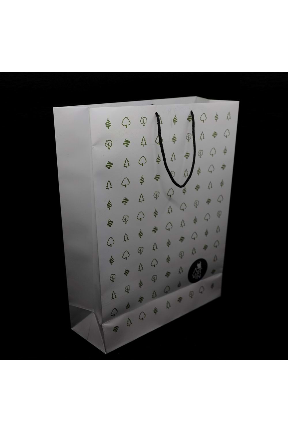 Baskılı Orta Boy Kuşe Karton Çanta Selefonlu 35X45 Cm