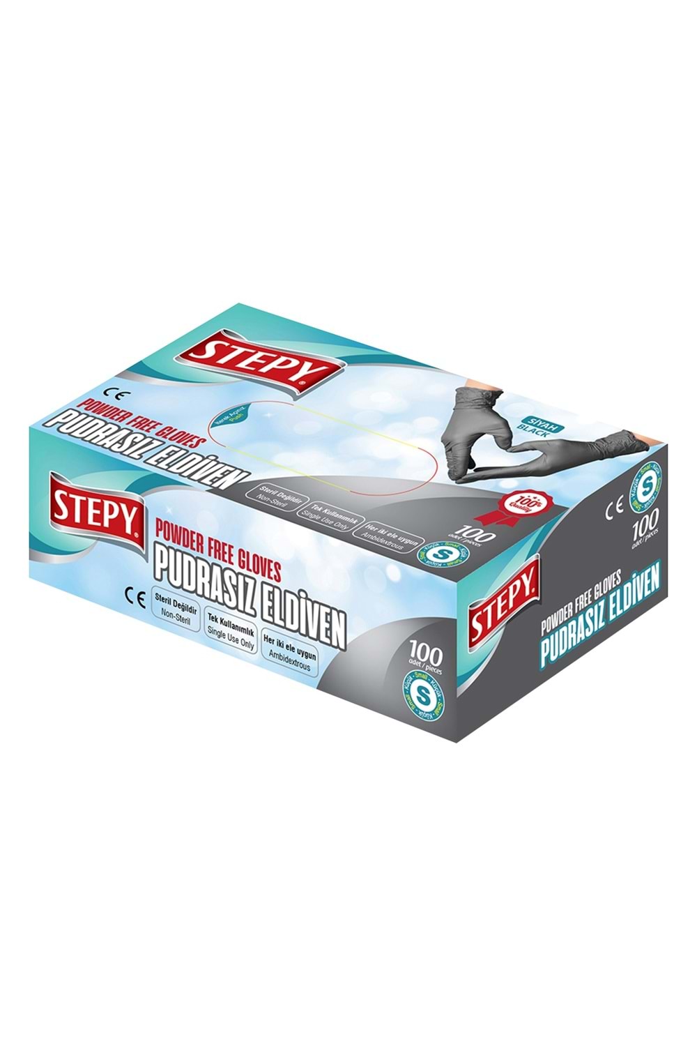 Stepy Pudrasız Eldiven Siyah (Küçük)