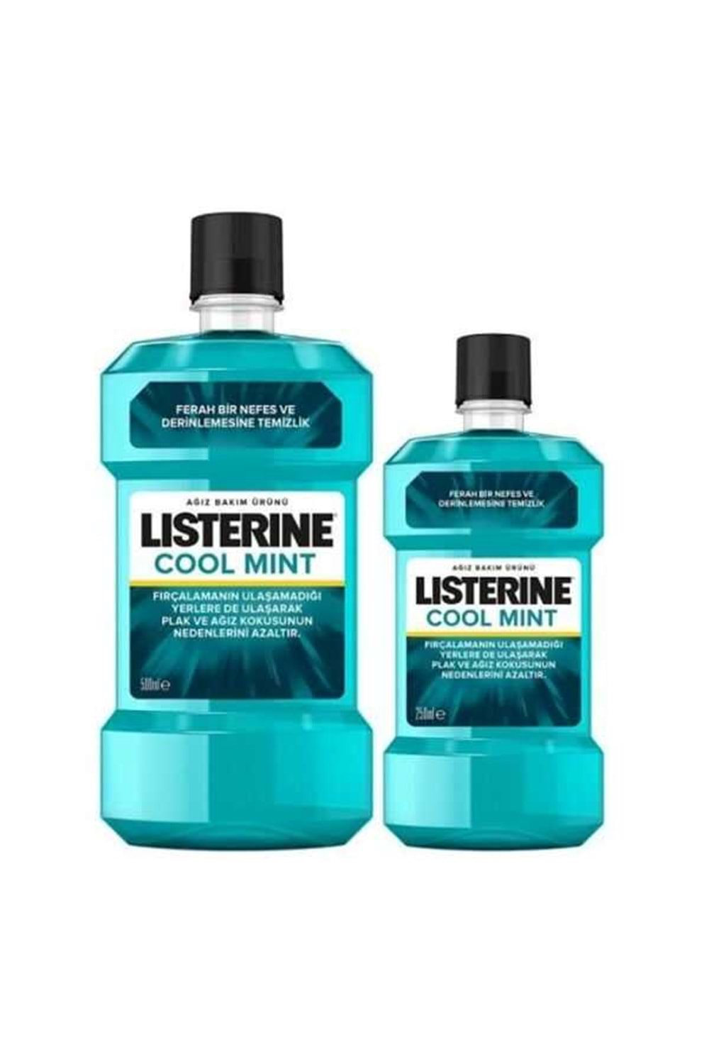 Listerine Cool Mint Ağız Suyu 500 Ml + 250 Ml Set