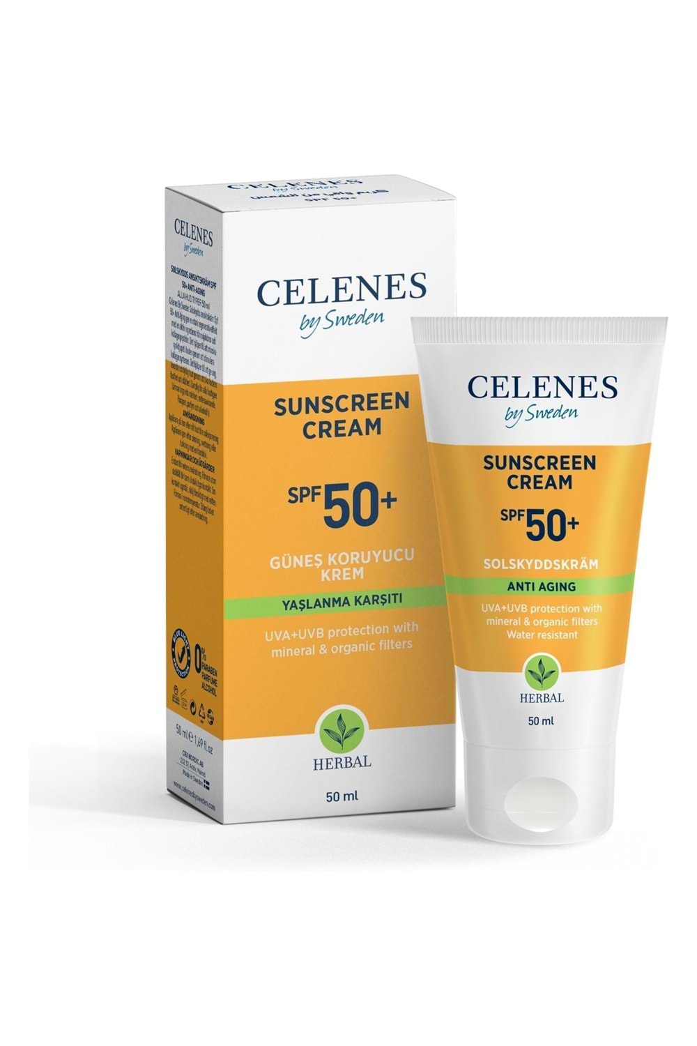 Celenes Herbal Spf 50 Yaşlanma Karşıtı Güneş Kremi 50 Ml