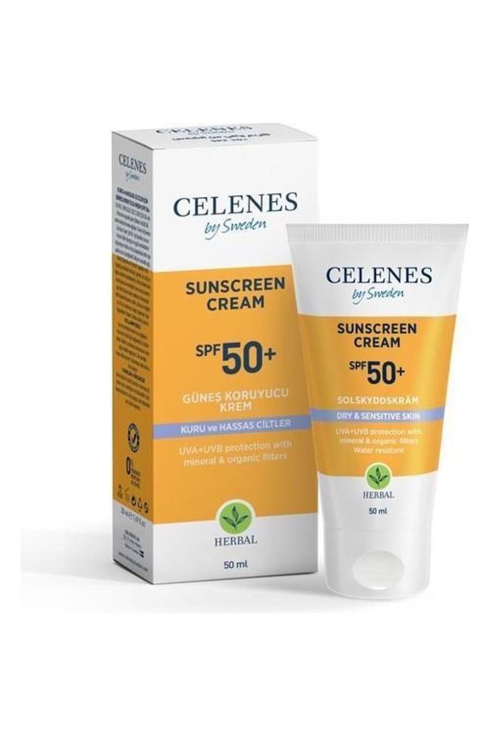 Celenes Herbal Spf 50 Kuru Ve Hassas Güneş Kremi 50 Ml