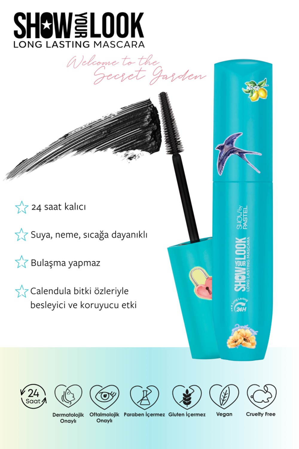 Pastel Show By Pastel Show Your Look 24H Long Lasting Volume Mascara - Maskara Secret Garden