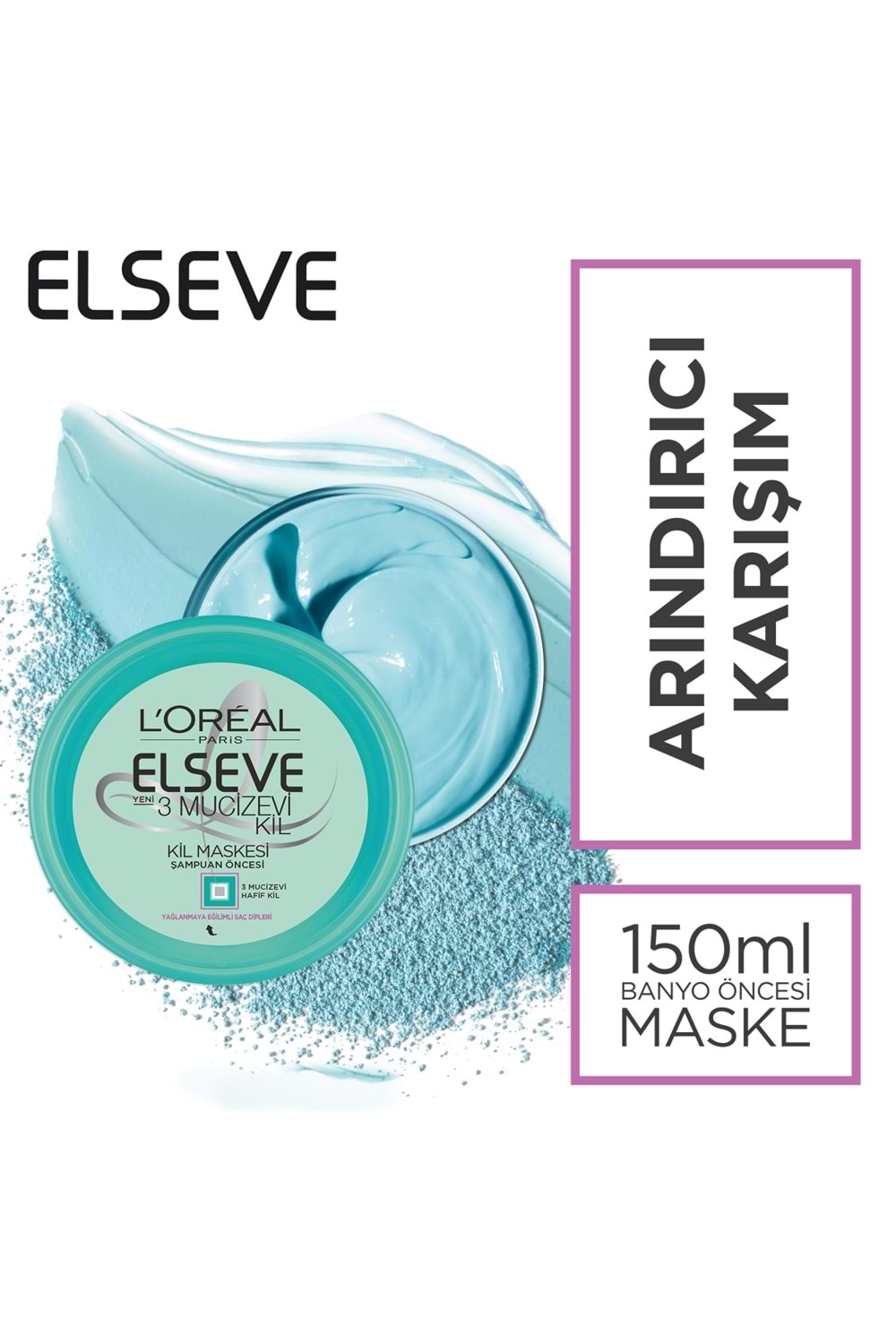 Loreal Paris Elseve Saç Maskesi Mucizevi Kil 150Ml