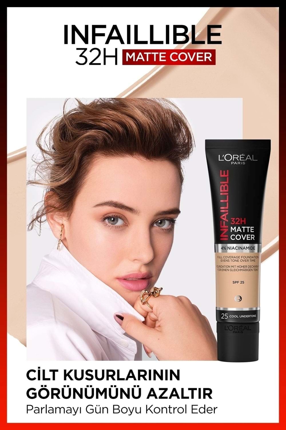 Loreal Paris Infaillible 32h Matte Cover Yüksek Kapatıcı Fondöten - 175 Soğuk Alt Ton