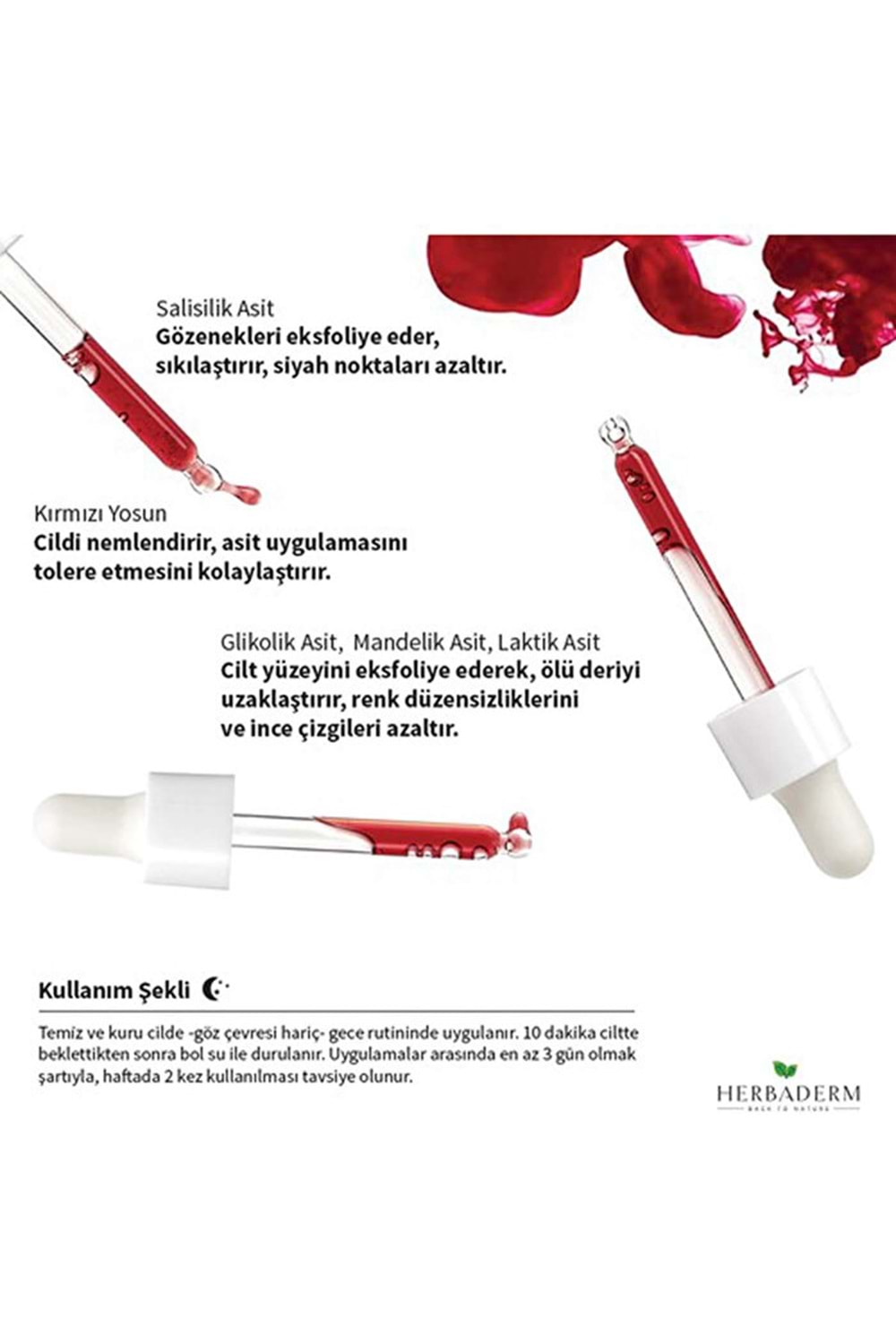 Herbaderm Super Serum AHA Kırmızı Peeling 30 ml