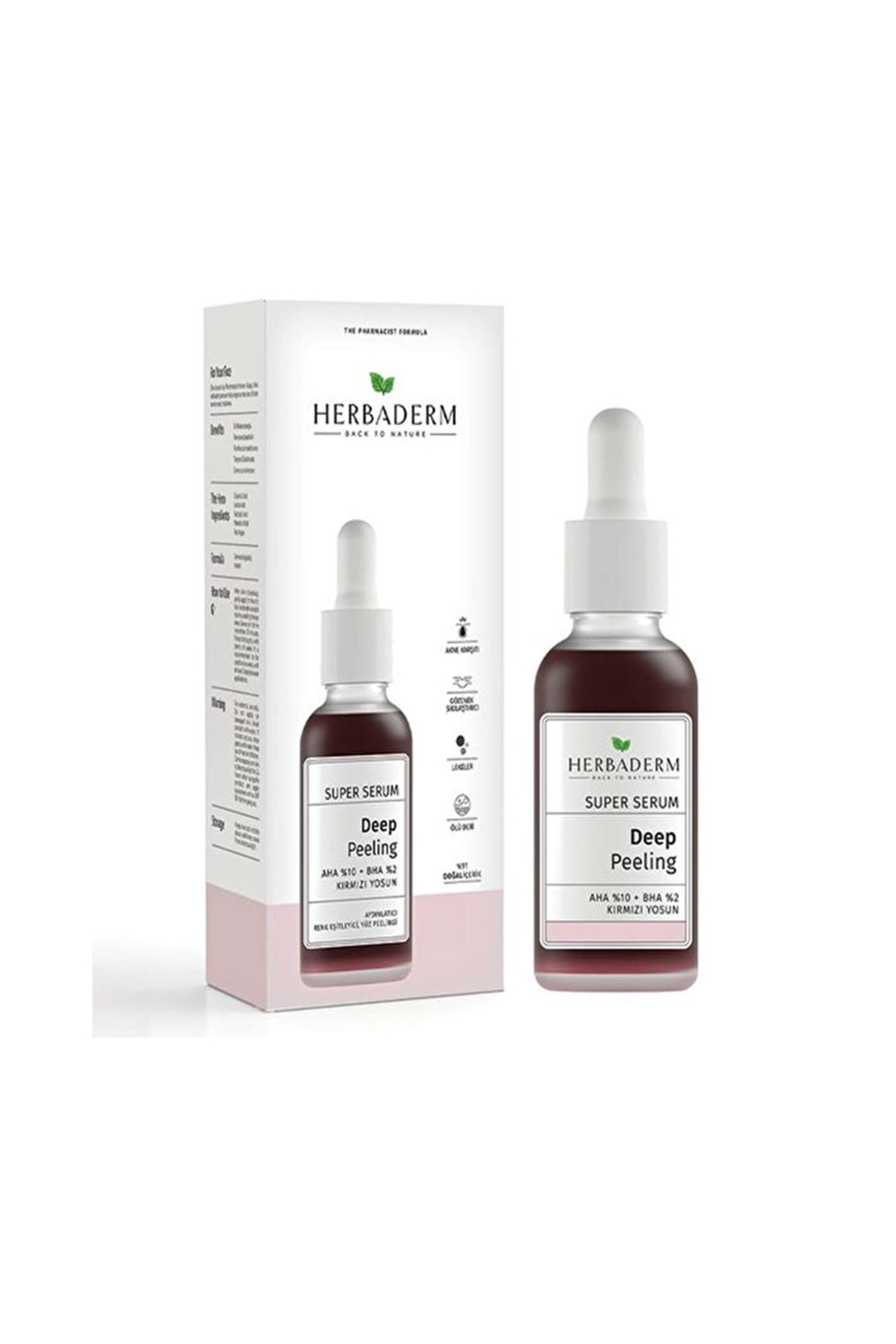 Herbaderm Super Serum AHA Kırmızı Peeling 30 ml