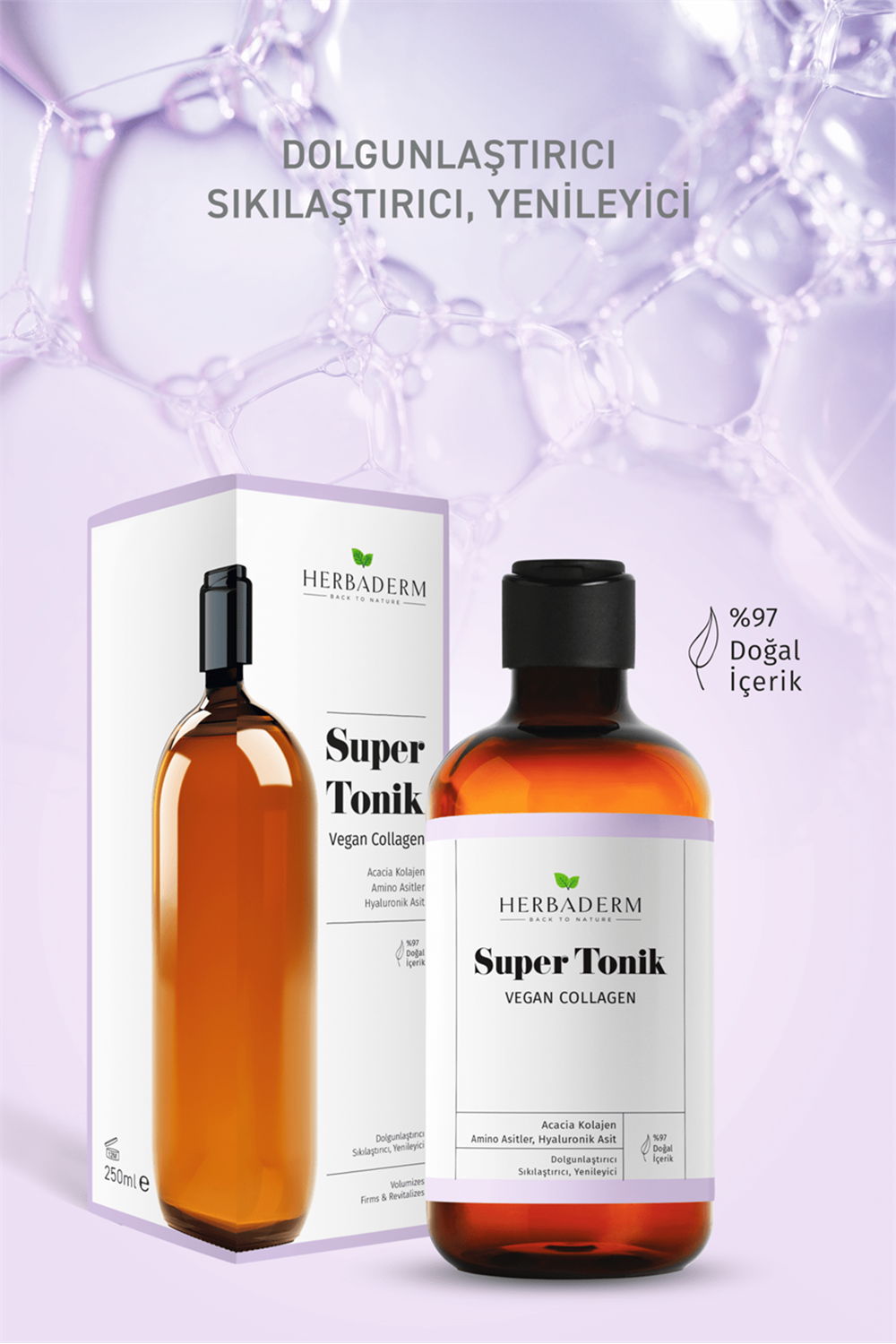 Herbaderm Vegan Collagen Dolgunlaştırıcı Super Tonik
