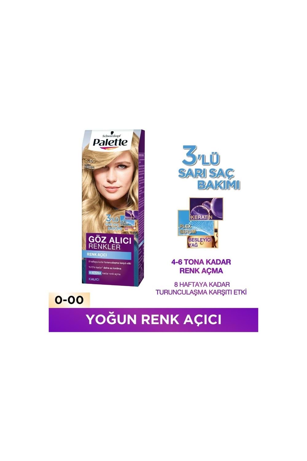 Palette Göz Alıcı Renkler 0-00 Yoğun Renk Açıcı Saç Boyası