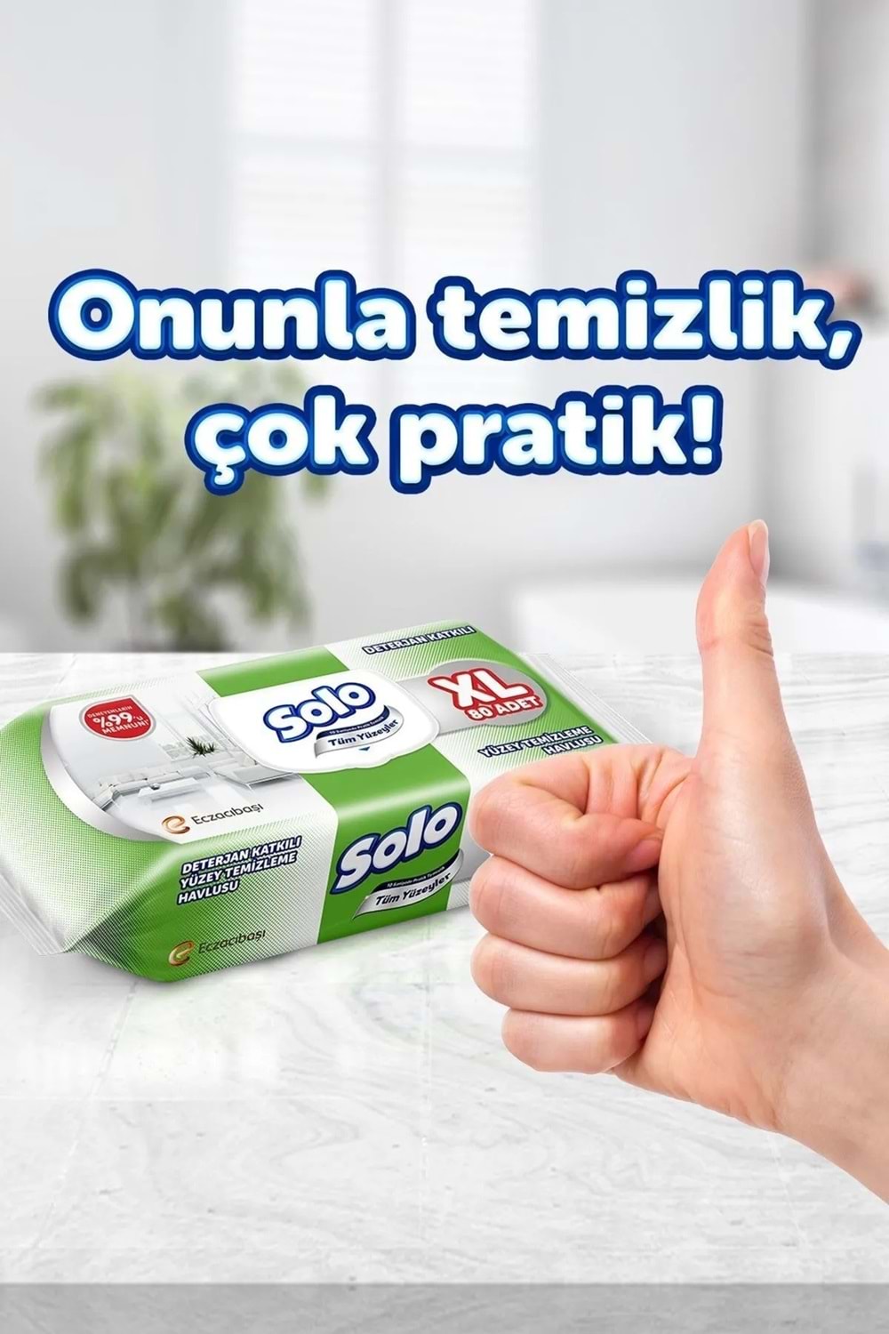 Solo Tüm Yüzeyler Islak Temizleme Havlusu Xl 80 Yaprak