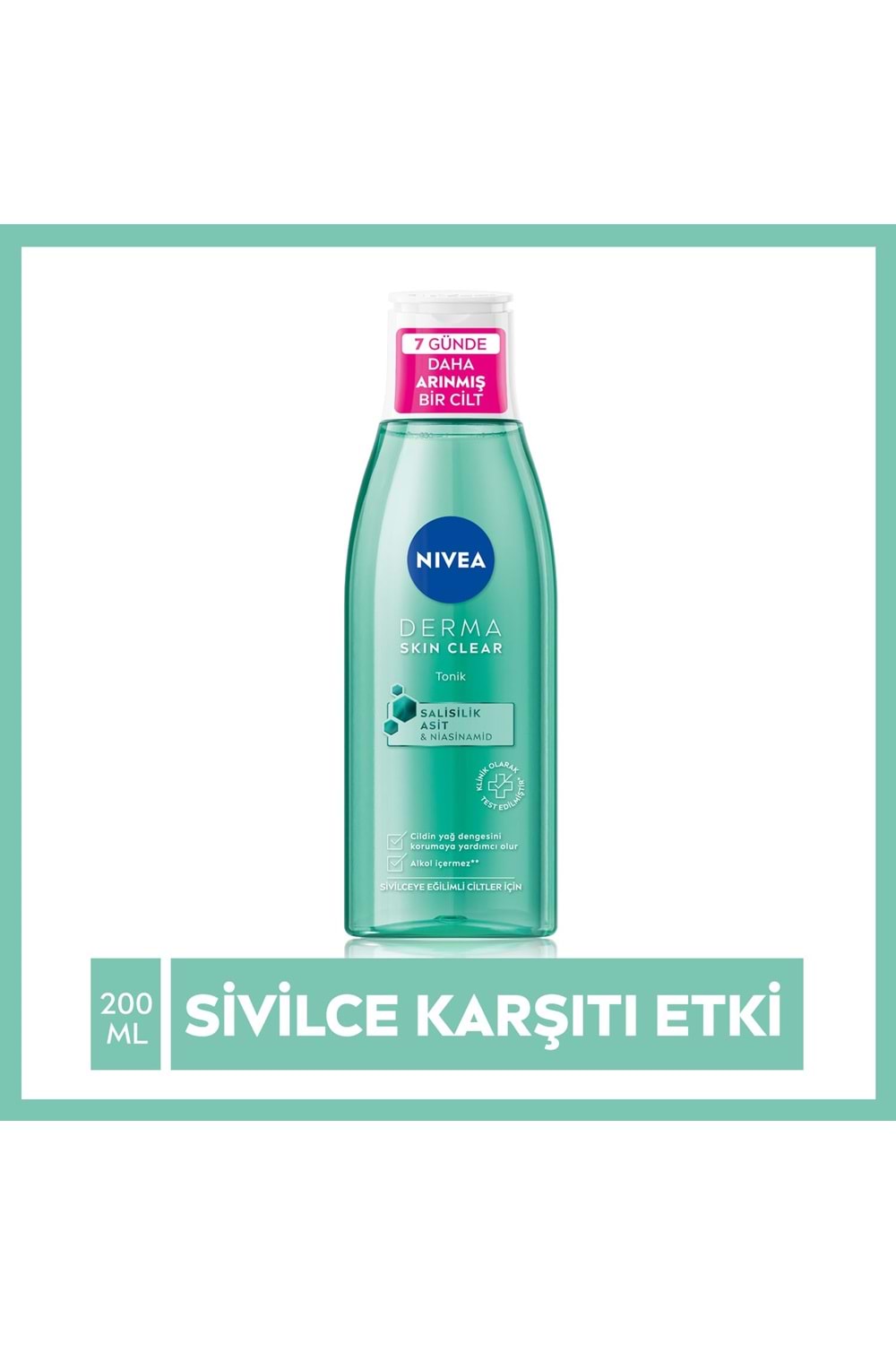 Nivea Derma Skin Clear Sivilce Karşıtı Niasinamid Ve Salisilik Asit (BHA) Tonik 200ml