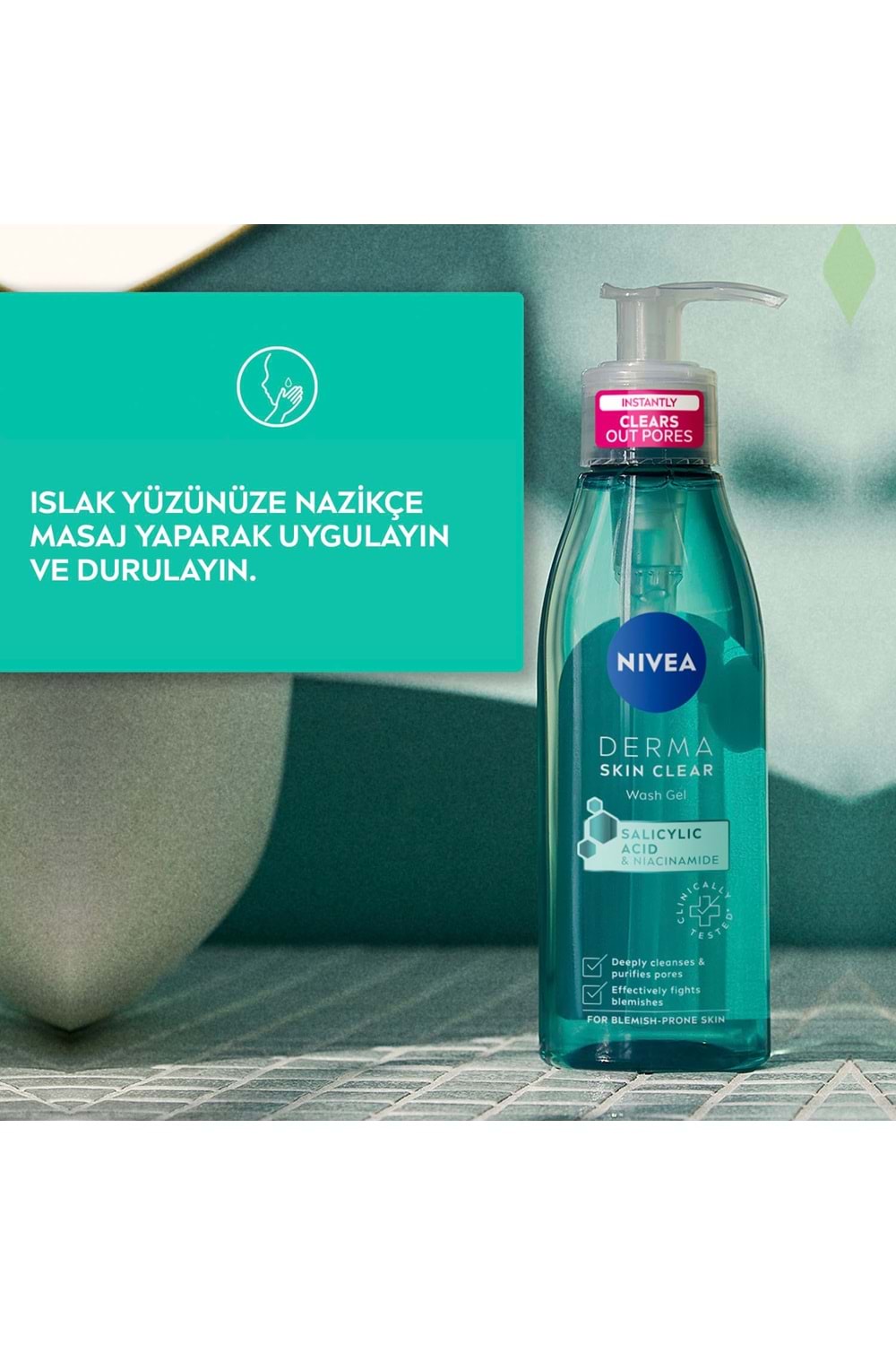 Nivea Derma Skin Clear Sivilce Karşıtı Yüz Temizleme Jeli 150ml