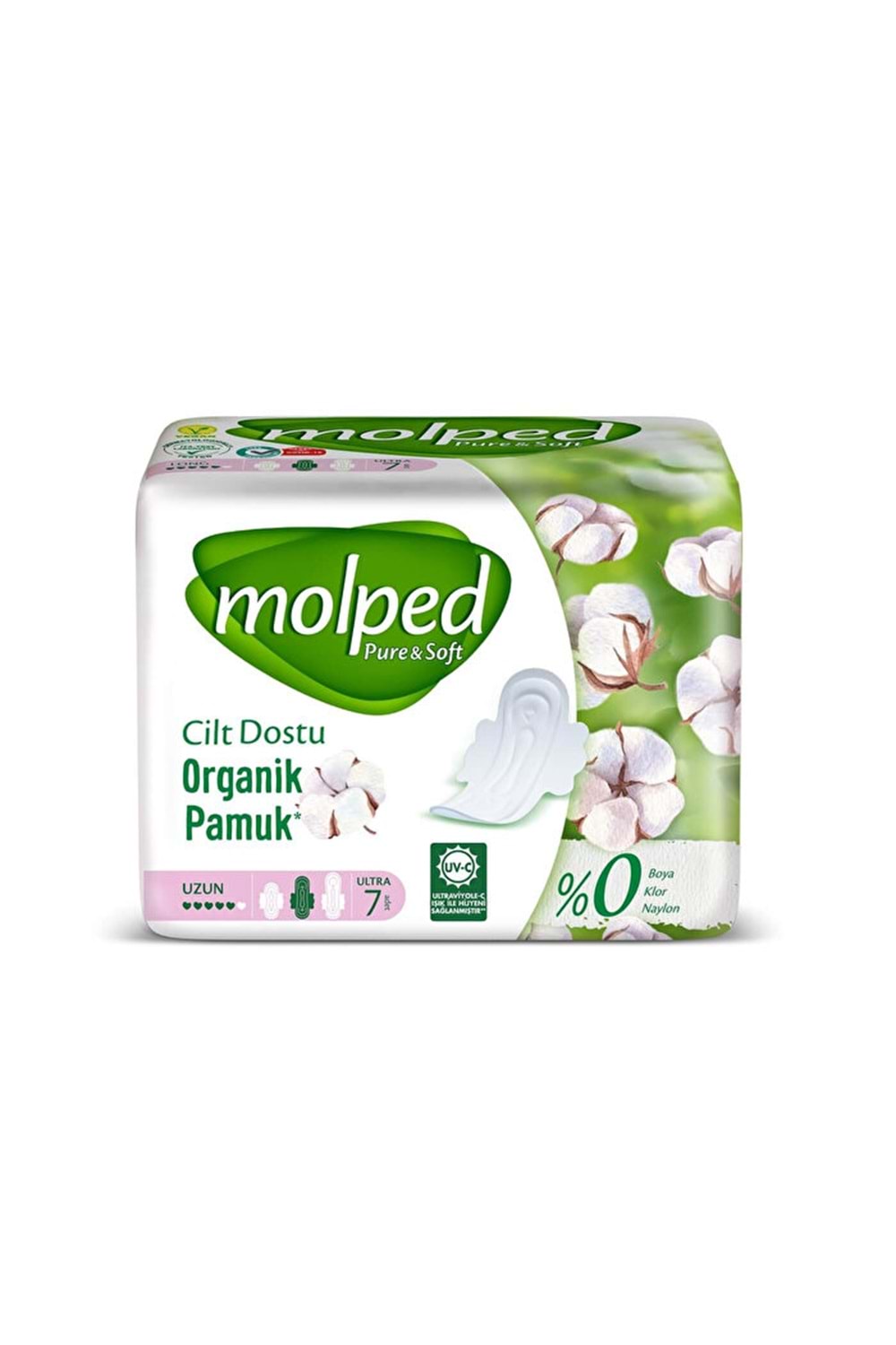 Molped Hijyenik Ped Ultra Pure & Soft Tekli Uzun 7'li