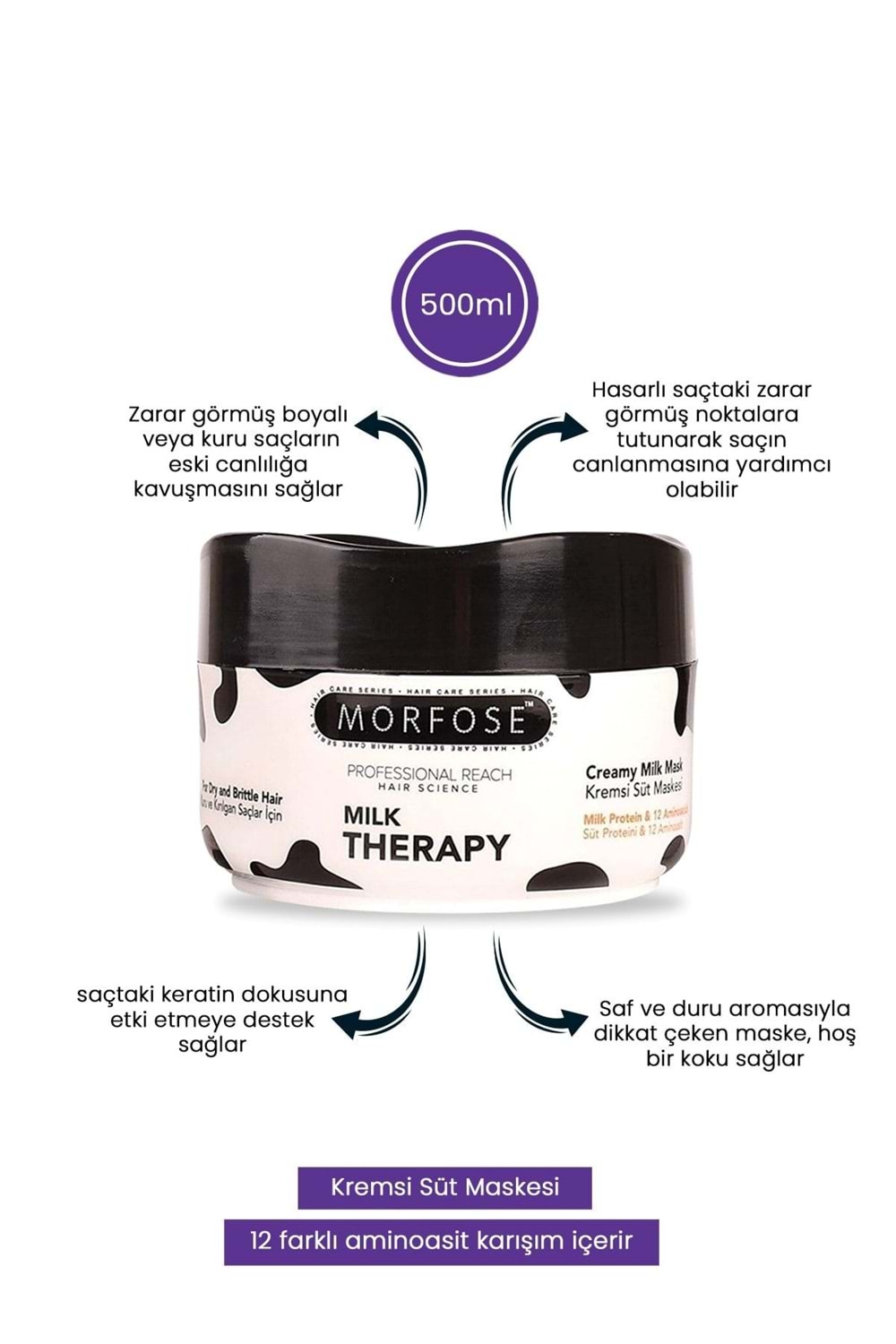 Morfose Milk Therapy Saç Maskesi 500 ml