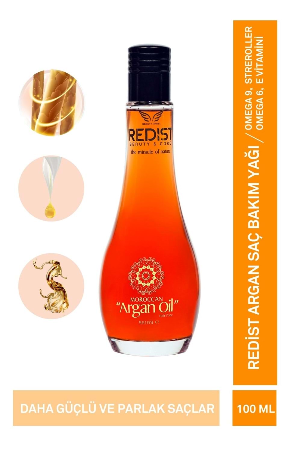 Redist Tüm Saçlar Için Argan Içerikli Saç Bakım Yağı 100 ml