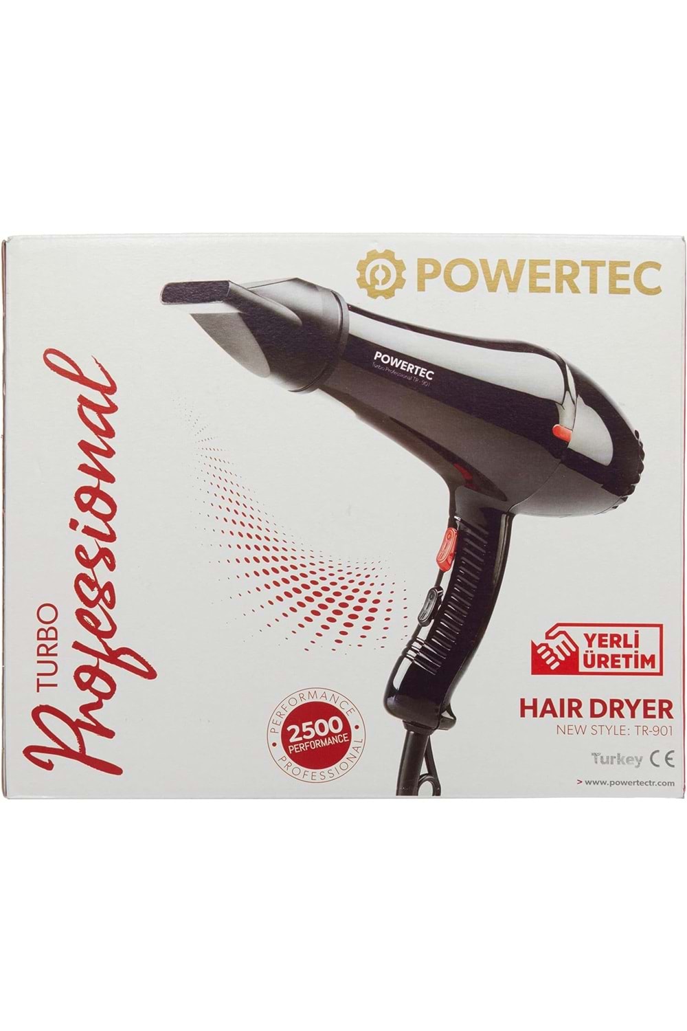 Powertec Tr-901 Turbo Profesyonel 2500 W Saç Kurutma Makinası