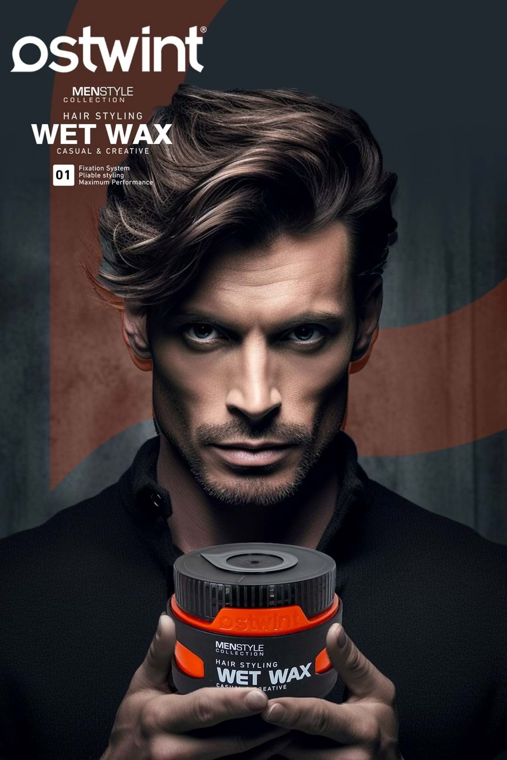 Ostwint MenStyle Collection Saç Şekillendirici Wax No : 1 Wet Wax 150 ml.