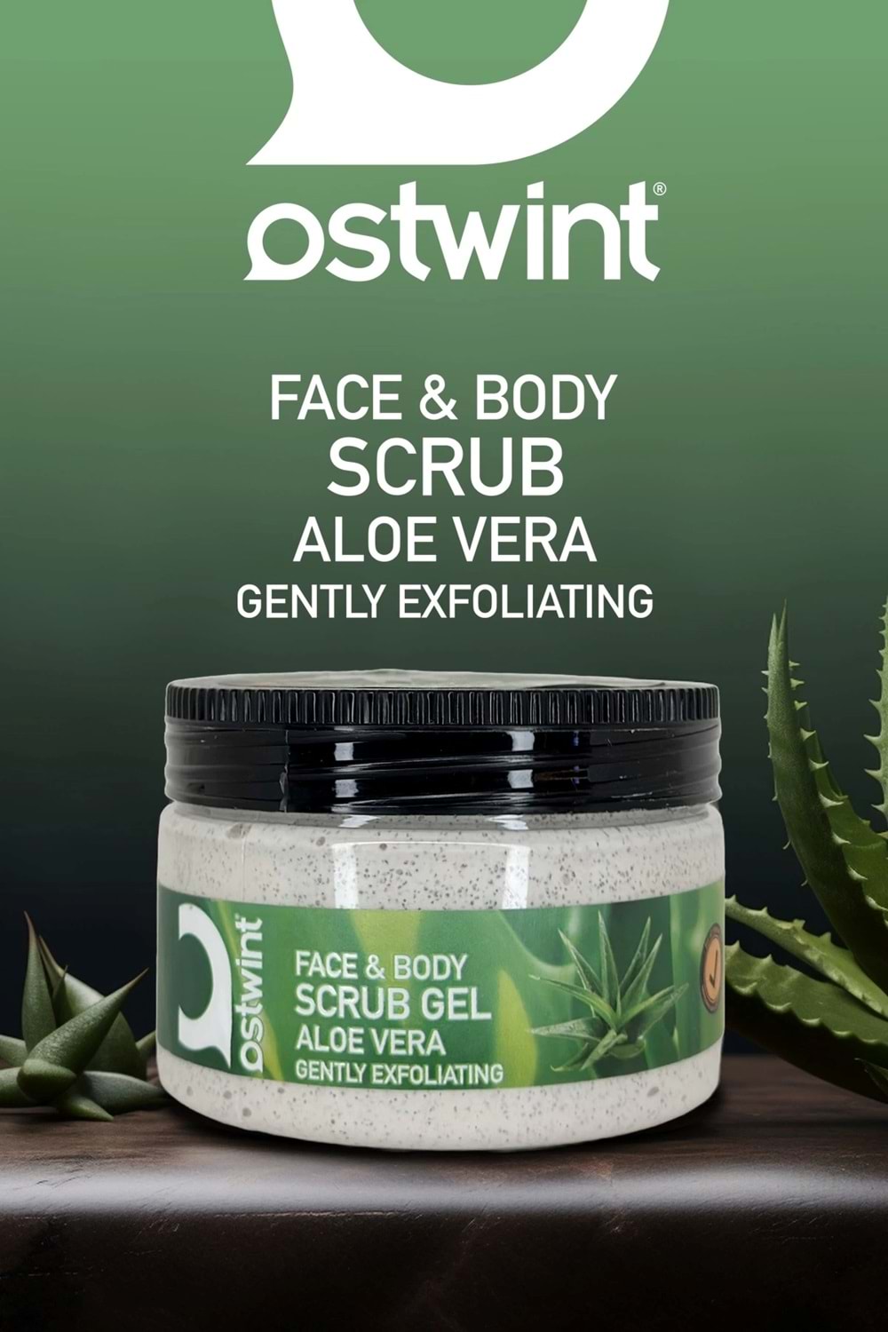 Ostwint Scrub Jel Aloe Vera Özlü Yüz ve Vücut Peelingi 300 ml