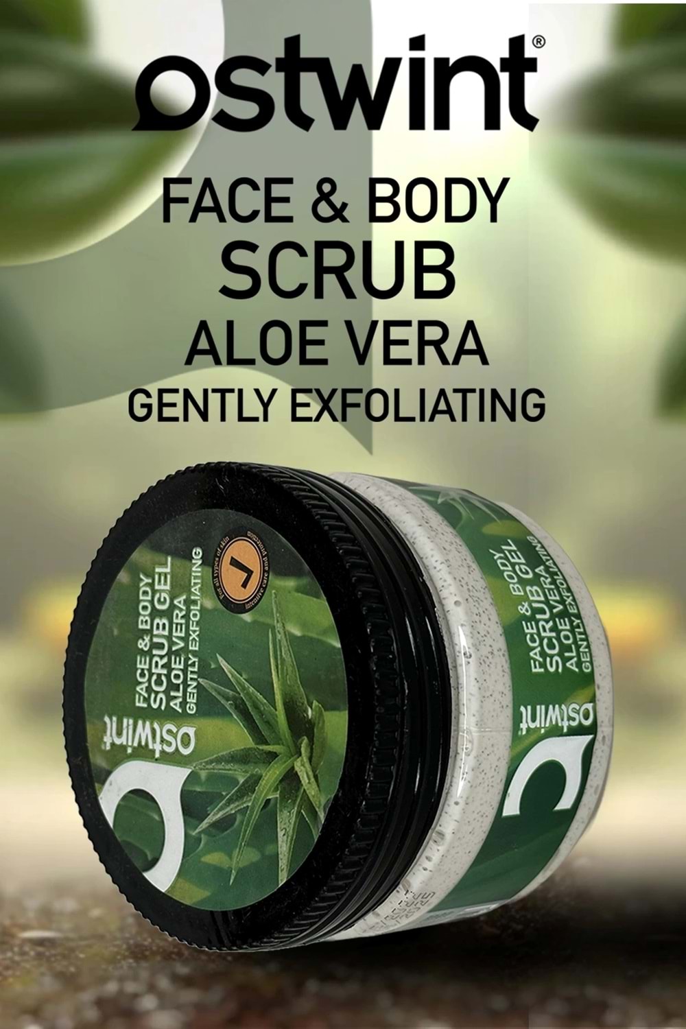 Ostwint Scrub Jel Aloe Vera Özlü Yüz ve Vücut Peelingi 300 ml