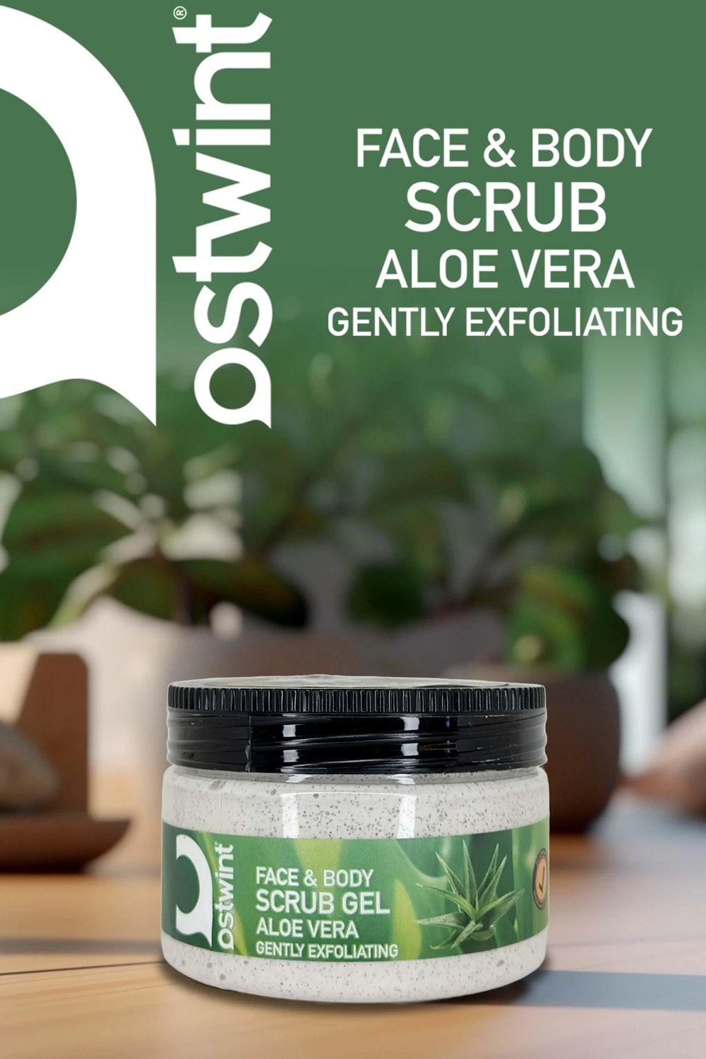 Ostwint Scrub Jel Aloe Vera Özlü Yüz ve Vücut Peelingi 300 ml