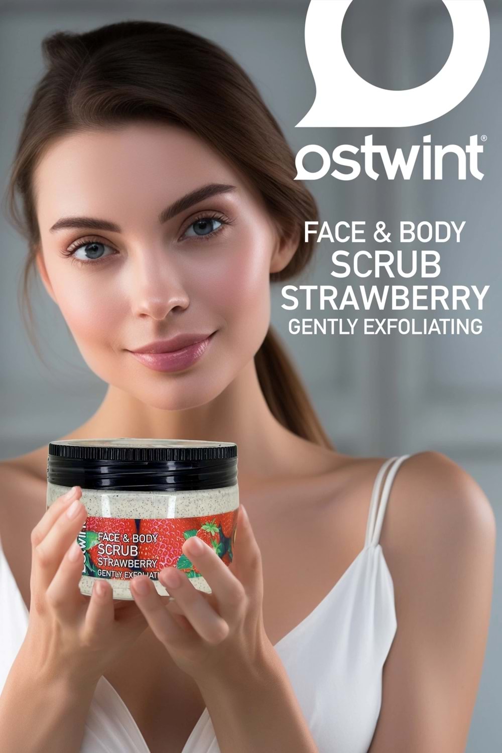 Ostwint Scrub Jel Çilek Özlü Yüz Ve Vücut Peelingi 300 Ml