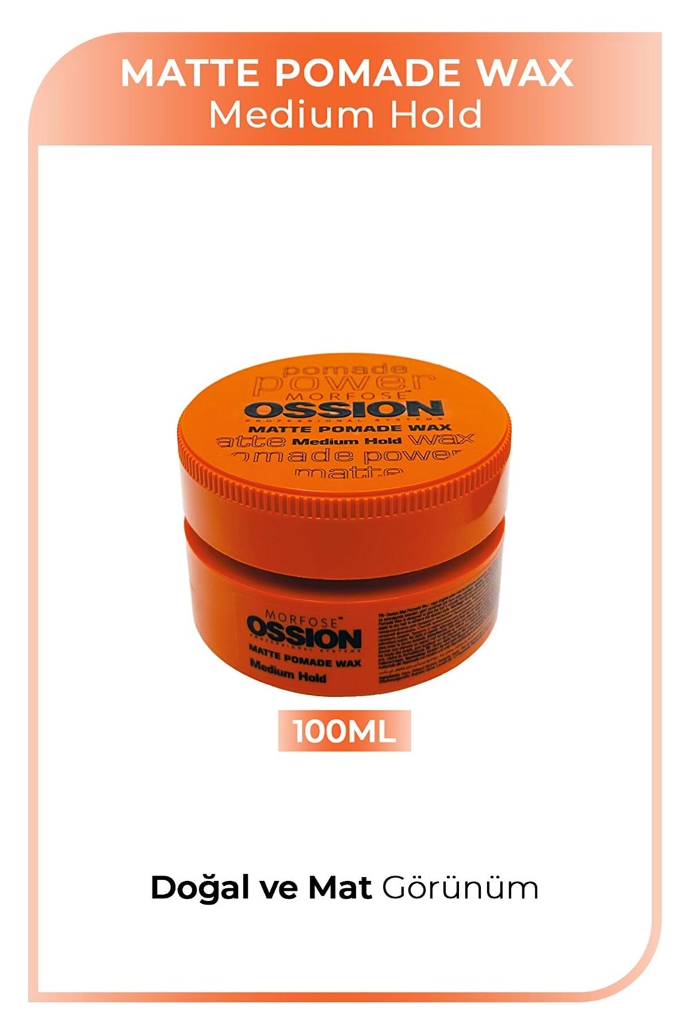 Morfose Ossion Medium Hold Pomade Krem Mat Wax 100 ml