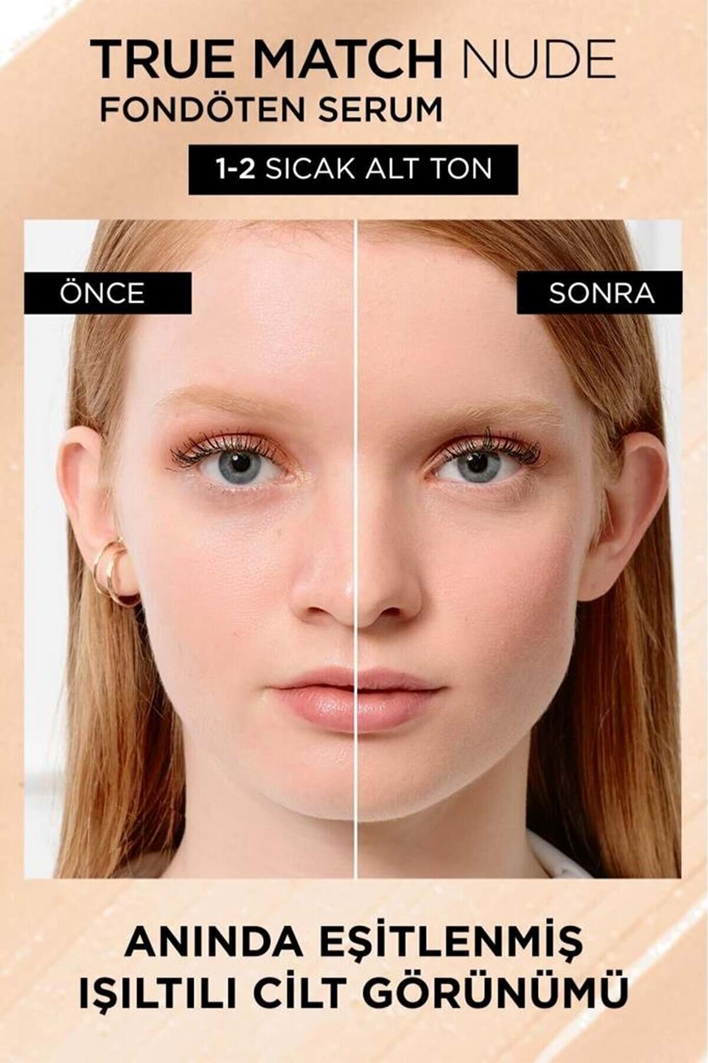 Loreal Paris True Match Hyaluronik Asit Nude Fondöten Serum 1-2 Rosy Light