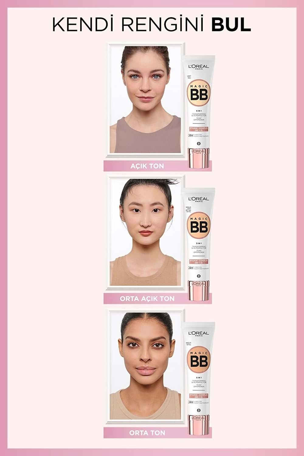 Loreal Paris Renkli Nemlendirici Magic BB Krem 02 Light