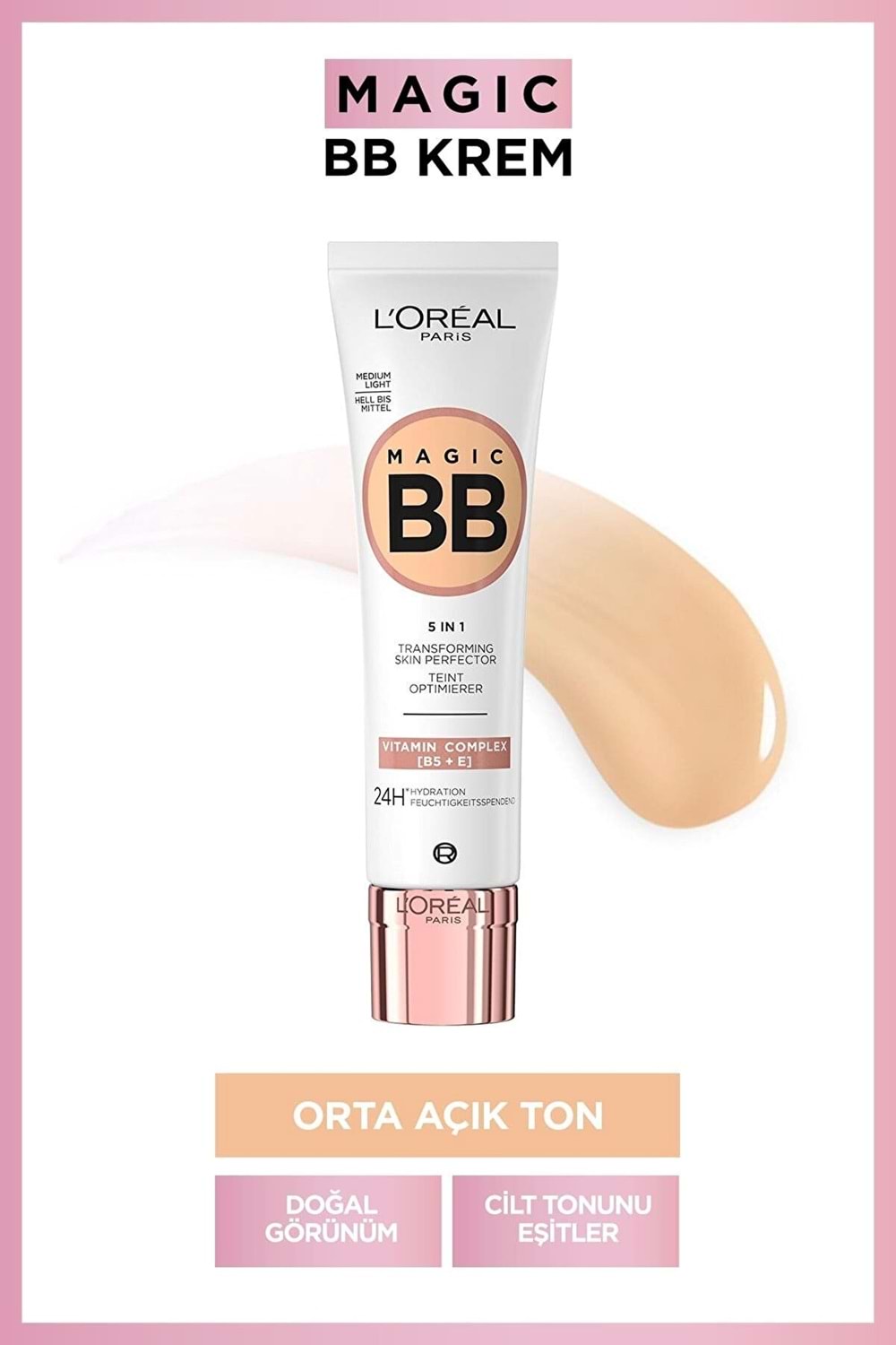 Loreal Paris Magic BB Renkli Nemlendirici Krem - Medium Light