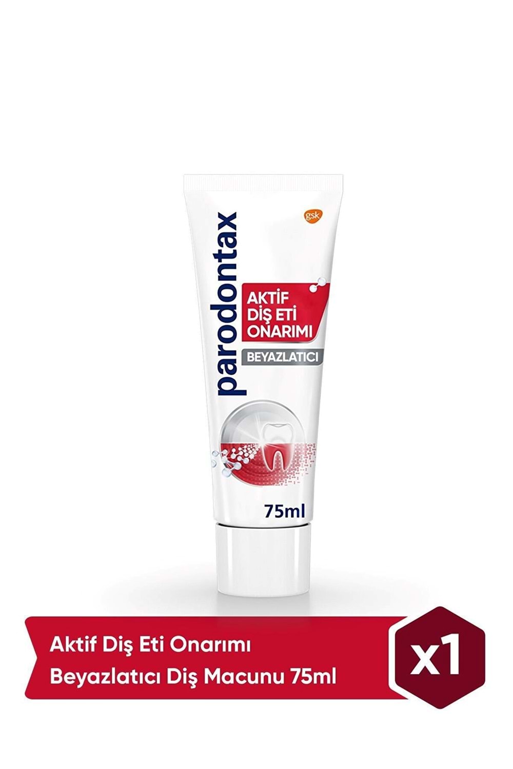 Parodontax Aktif Diş Eti Onarımı Ferahlık + Beyazlatıcı Diş Macunu 75 ml
