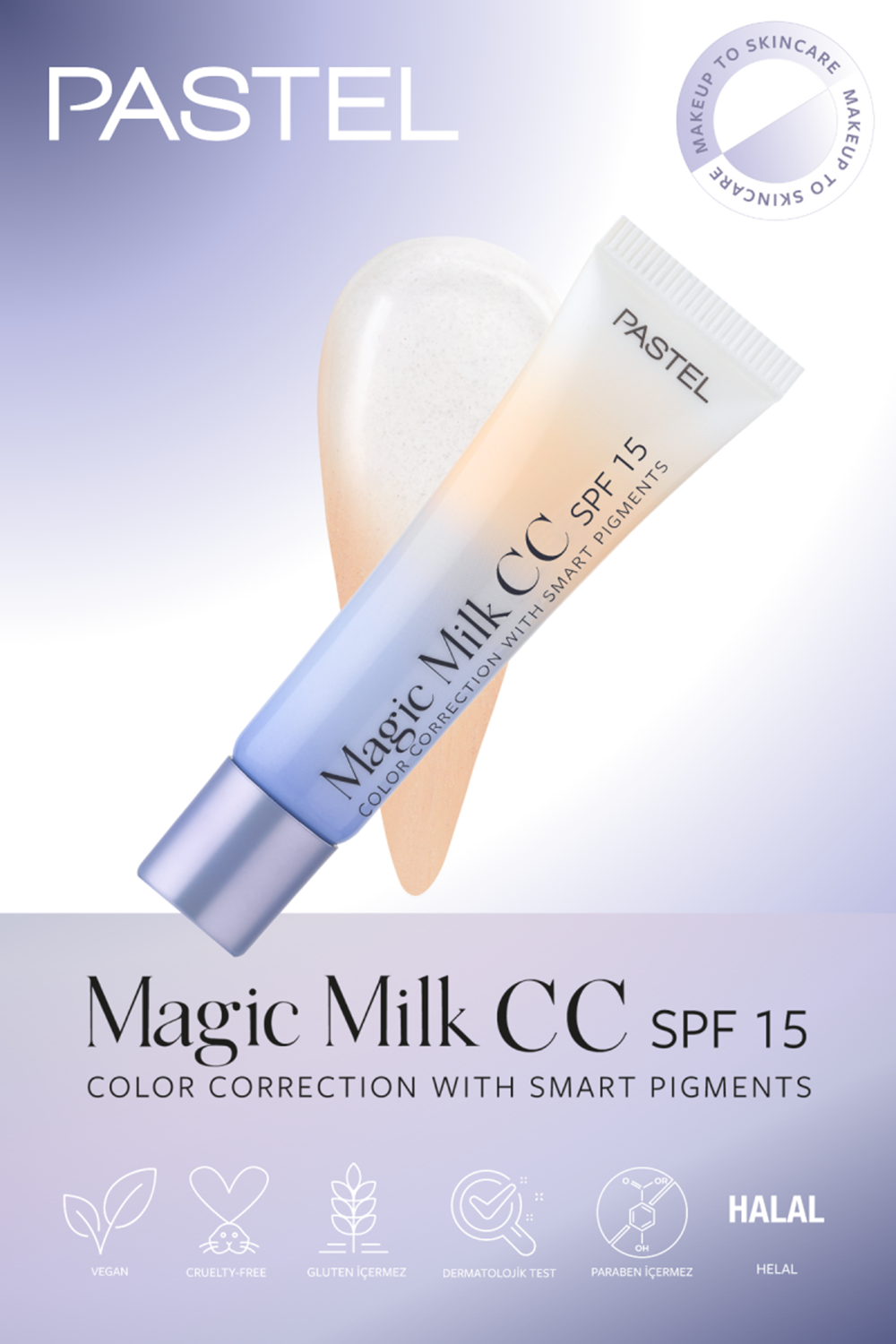 Pastel Magic Milk CC SPF 15 - Cilt Tonu Eşitleyici SPF 15 CC Krem 51 Medium Deep30 ml