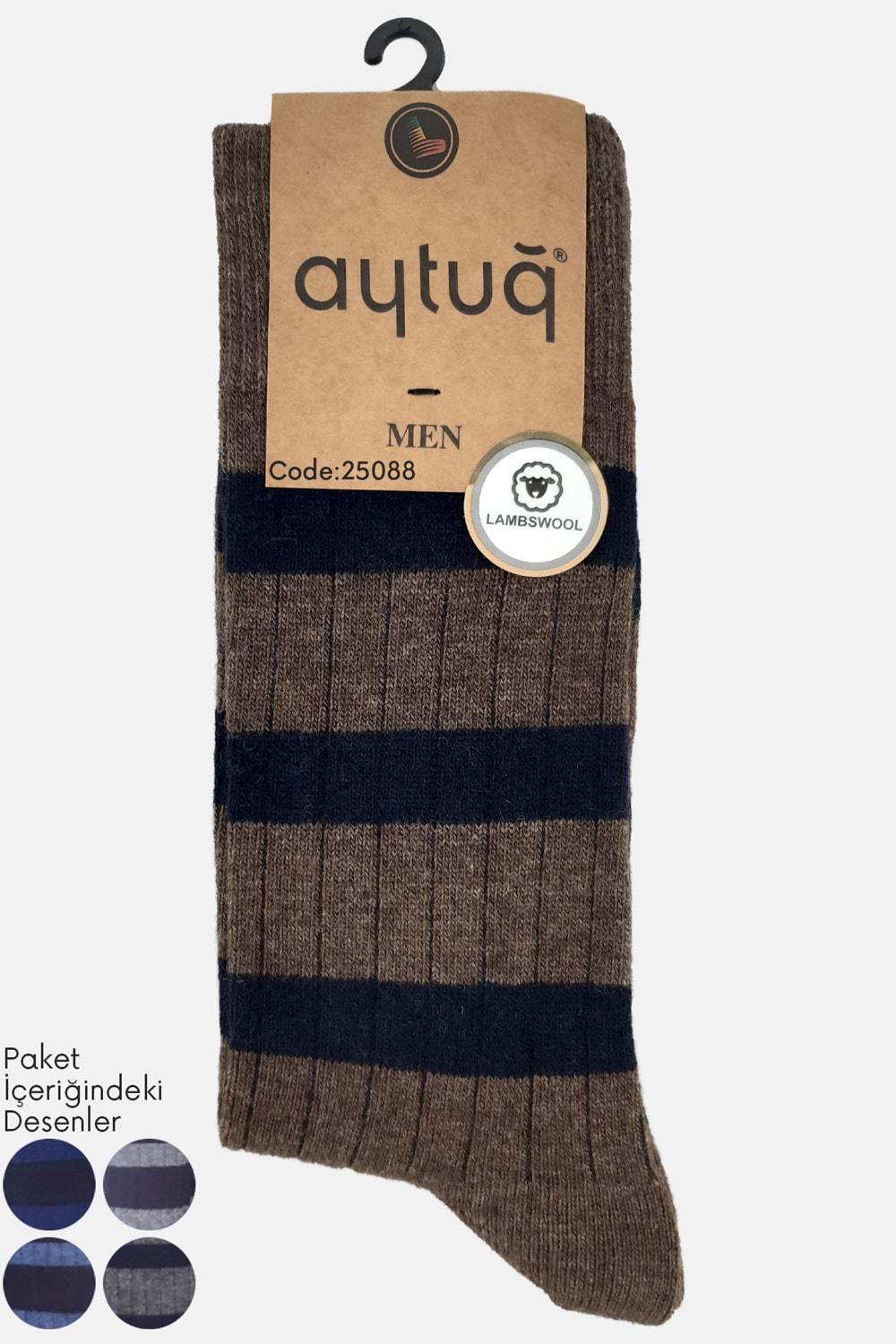 Aytuğ Erkek Soket Çorap Lambswool 1 Adet - Asorti Renk