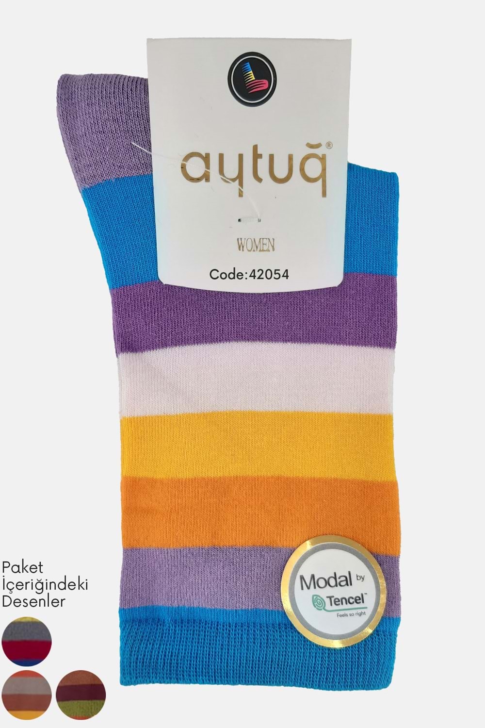 Aytuğ Kadın Soket Çorap Modal 1 Adet - Asorti Renk