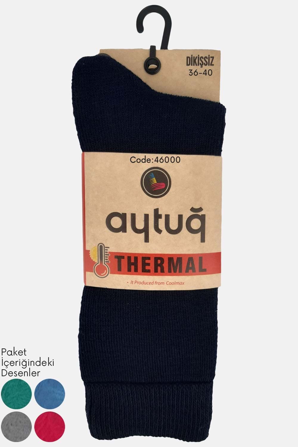 Aytuğ Kadın Dikişsiz Termal Soket Çorap 1 Adet - Asorti Renk