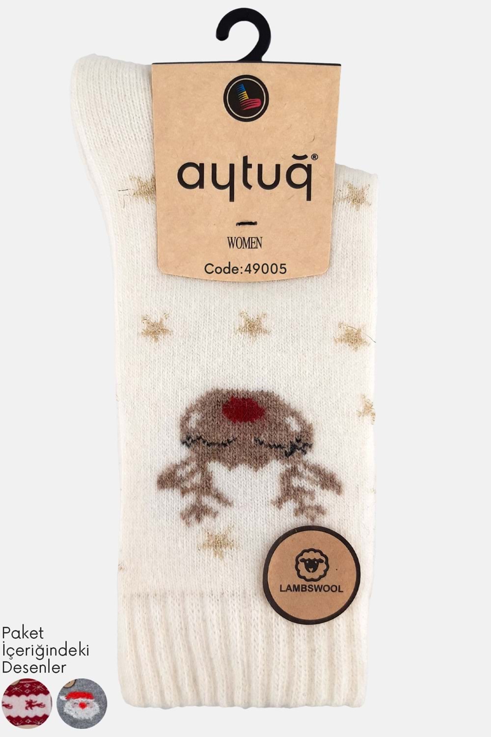 Aytuğ Kadın Soket Çorap Lambswool 1 Adet - Asorti Renk