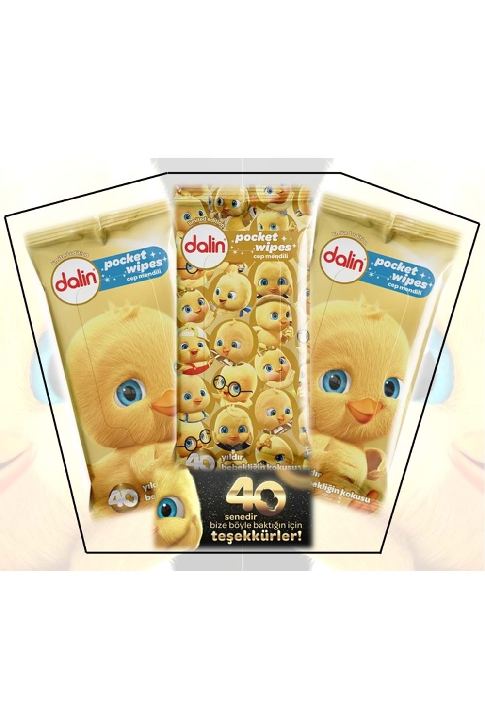 Dalin 40. Yıl Özel Dalin Cep Islak Mendil – Limited Edition - 3 x 15 Adet -