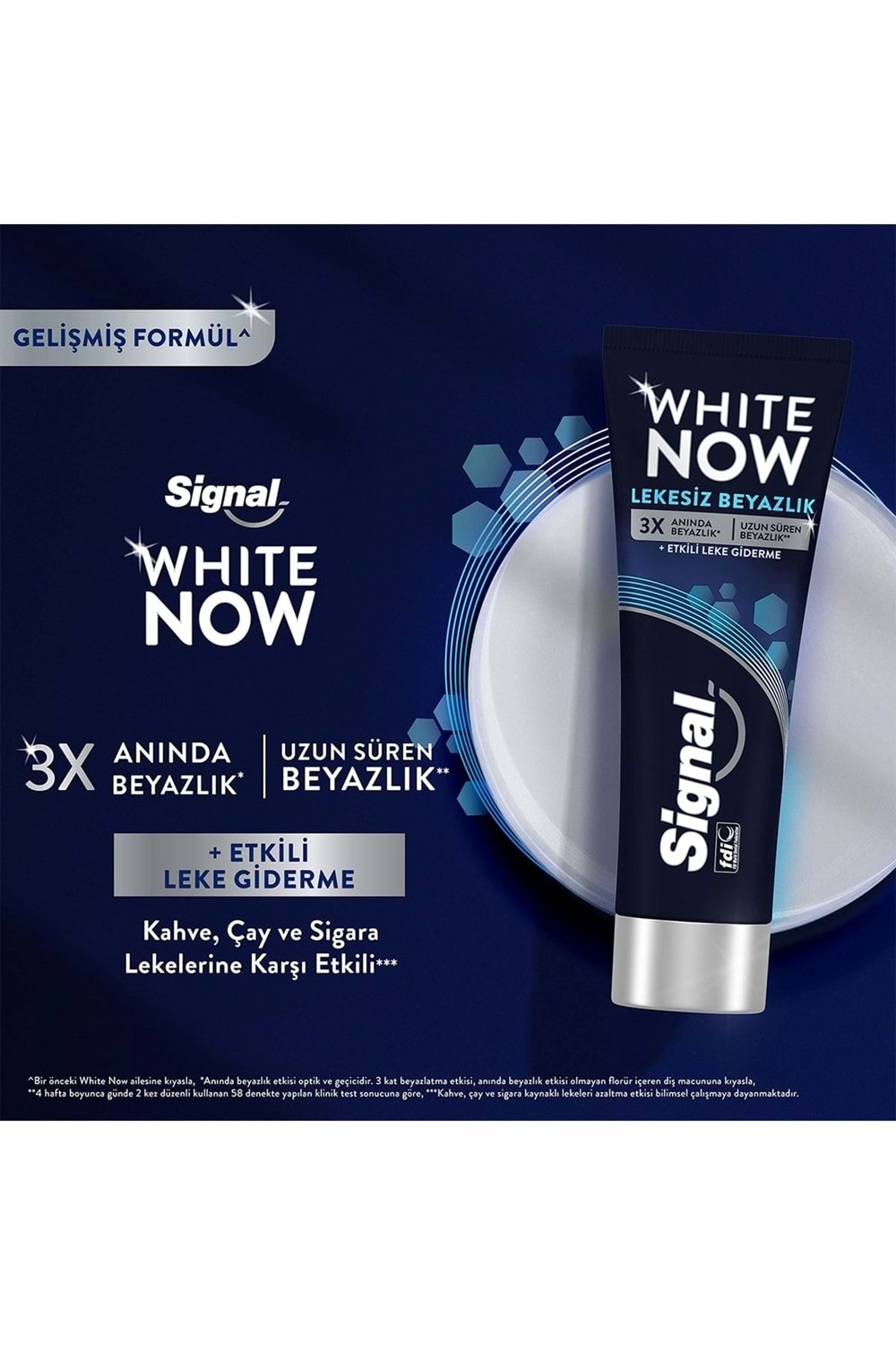 Signal White Now Leke Karşıtı Kahve Ve Sigara Içenler Için Beyazlatıcı Diş Macunu 75 ml