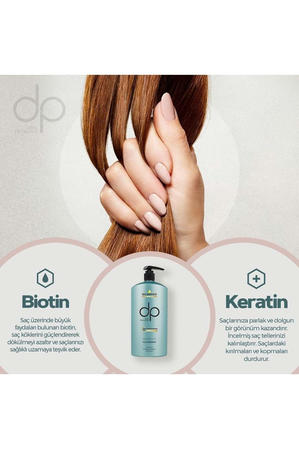 Dp Bio Barrier 24 Saat Nemlendirici Şampuan 500 ml