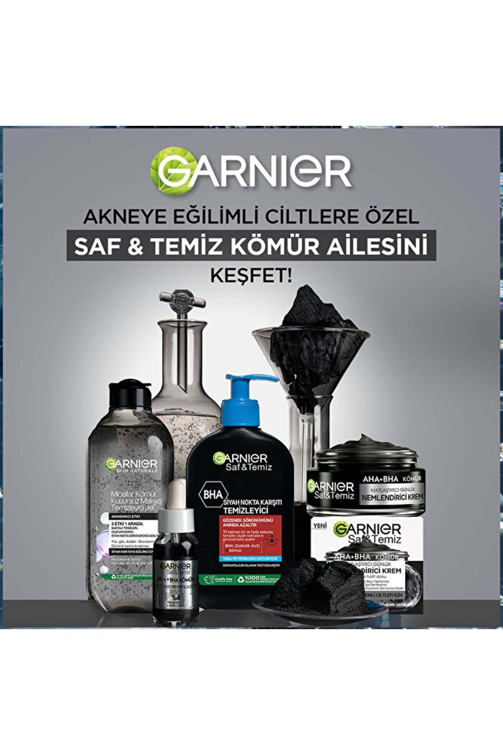 Garnier Saf ve Temiz Kömür Matlaştırıcı Günlük Nemlendirici Krem 50 ml