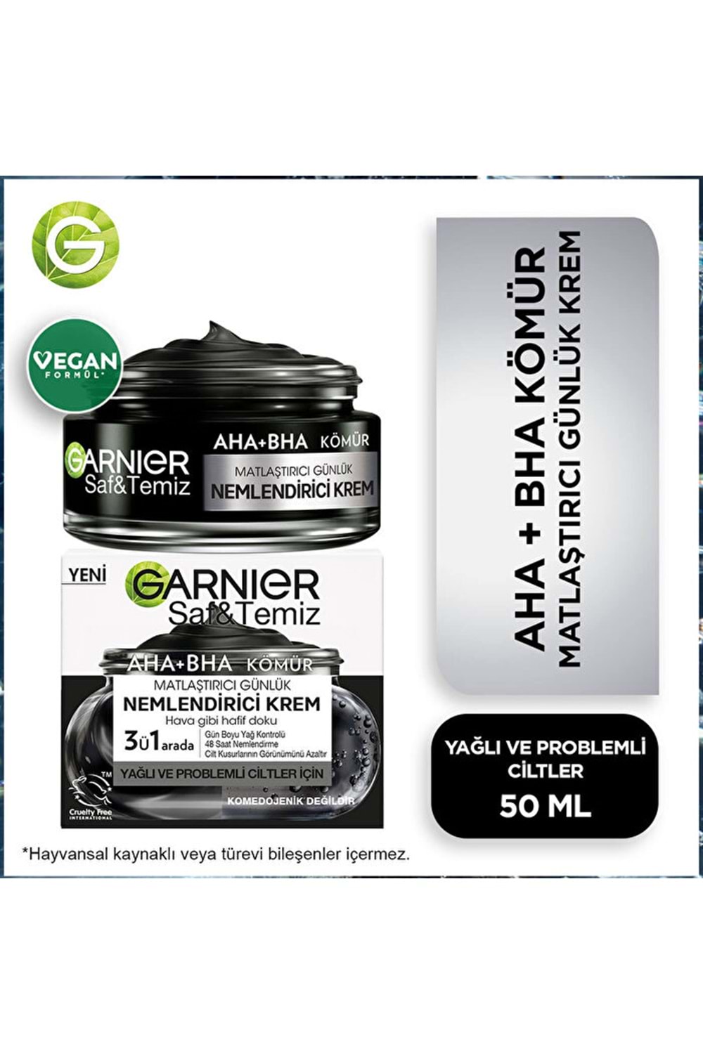 Garnier Saf ve Temiz Kömür Matlaştırıcı Günlük Nemlendirici Krem 50 ml