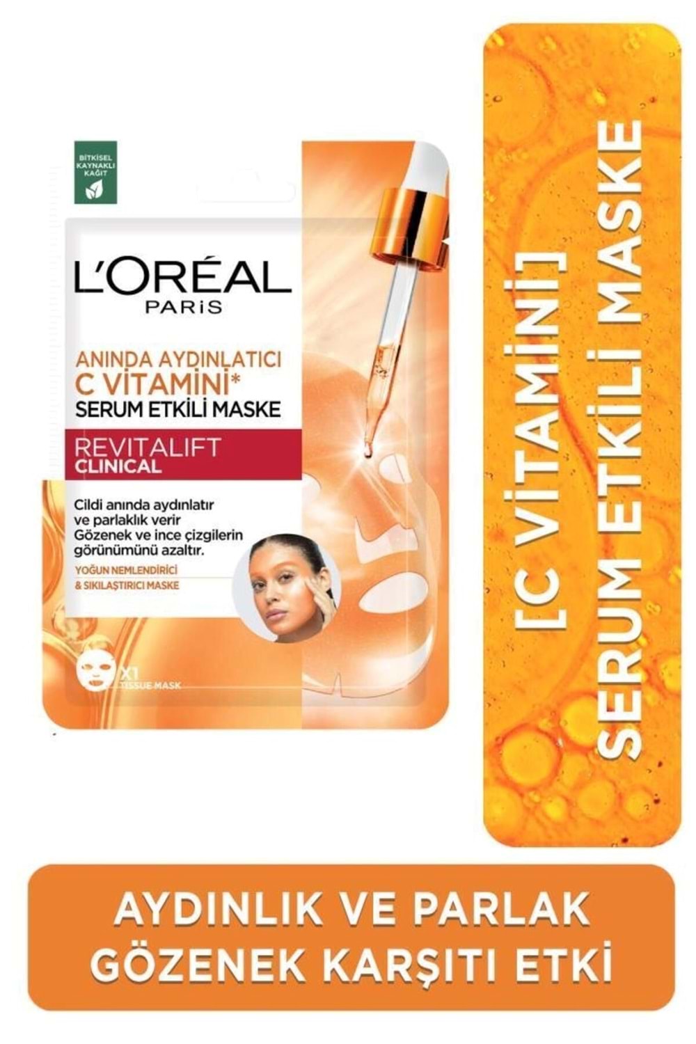 Loreal Paris Revitalift Clinical Anında Aydınlatıcı C Vitamini Serum Etkili Maske